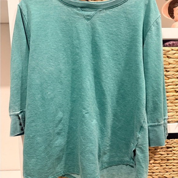 Jane & Delancey Green 3/4 Sleeve Sweatshirt | L - Picture 2 of 6